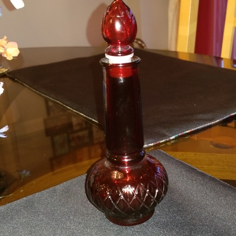 Avon Occur! Ruby Glass Bottle